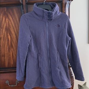 Quilted purple/plum north face jacket